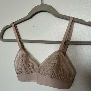 Brand new DKNY lace bralette set, black and nude size small